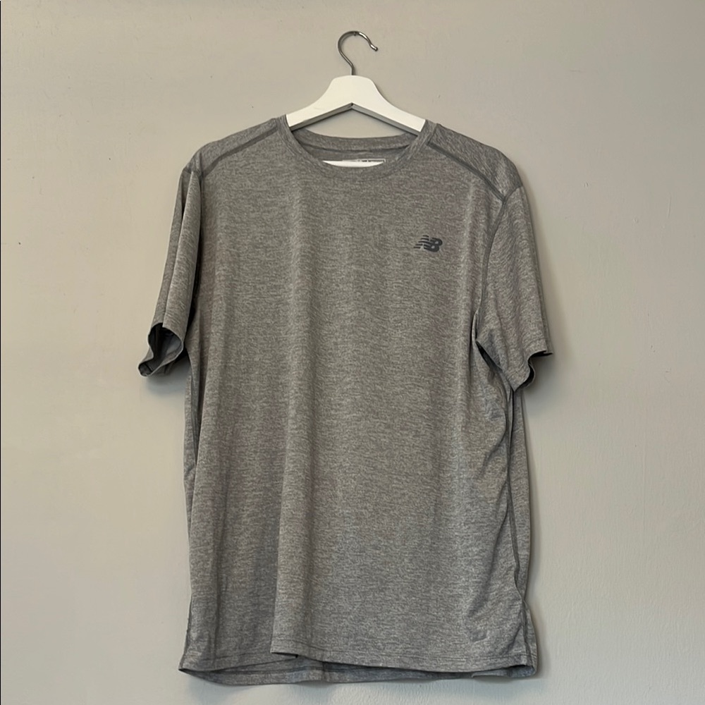Mens New Balance Gray Short Sleeve Tee